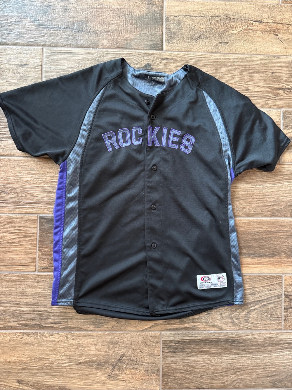 Colorado Rockies Kids Black & Purple Baseball Jersey
